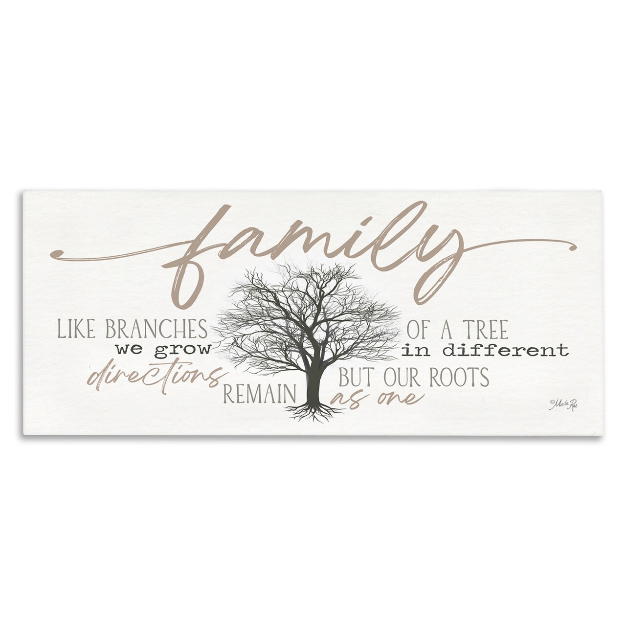 Stupell Industries Family Like a Tree Sentiment Canvas Wall Art Design by Marla Rae